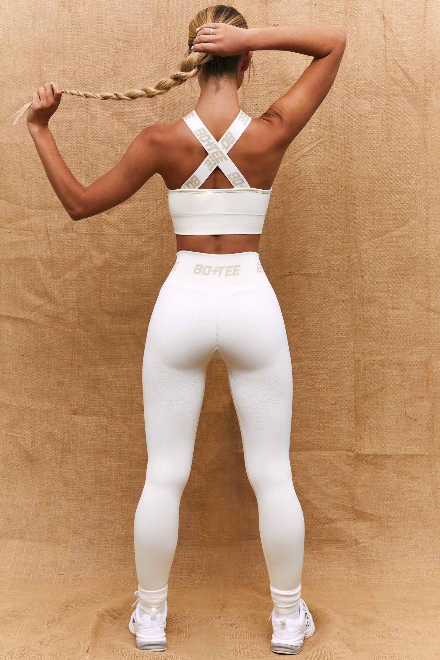 Tempo Petite Full Length Seamless Contour Leggings in Ivory