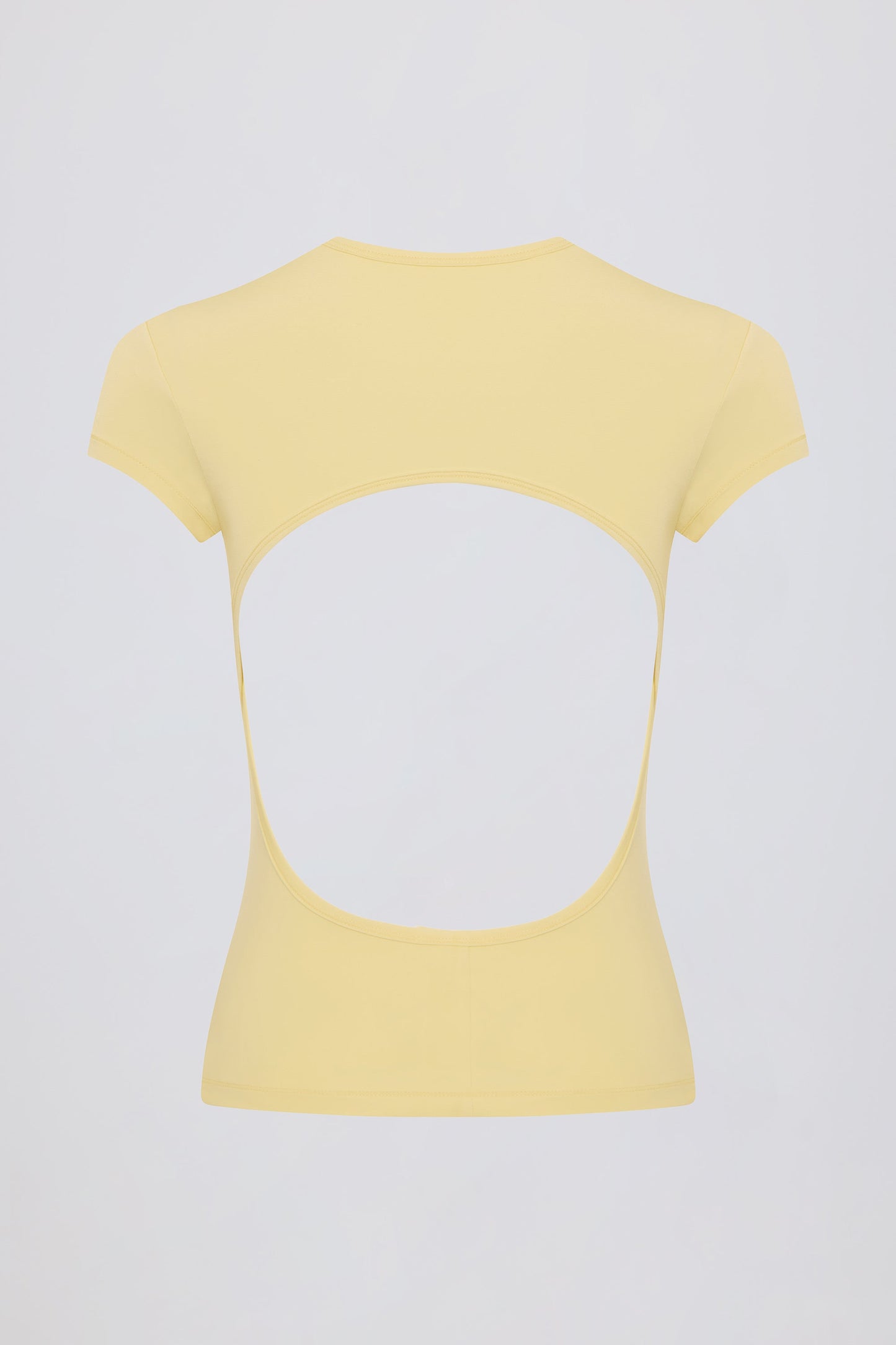Cut-Out Longline T-Shirt in Lemon