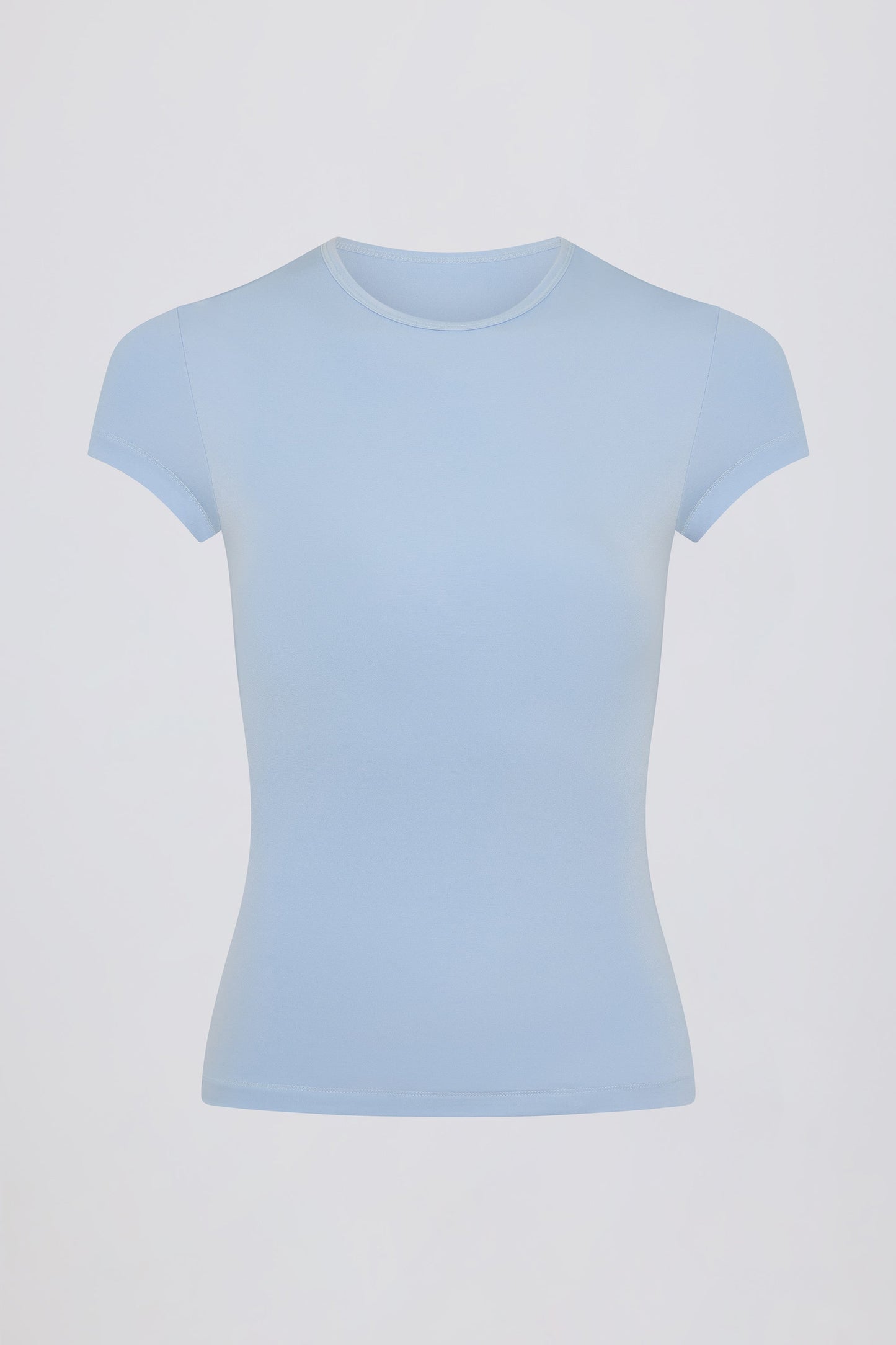 Cut-Out Longline T-Shirt in Sky