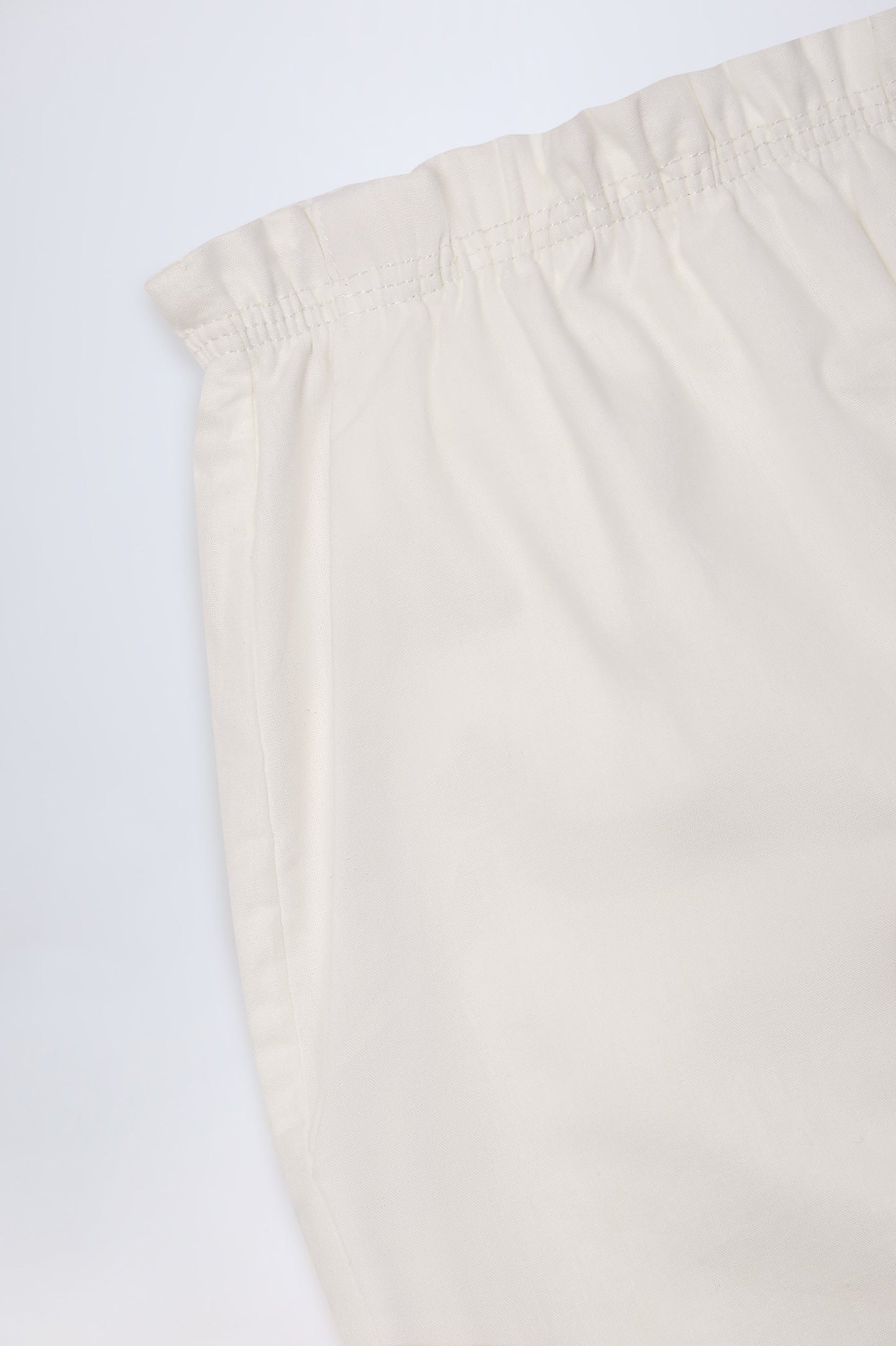 Wide-Leg Cotton-Poplin Trousers in White