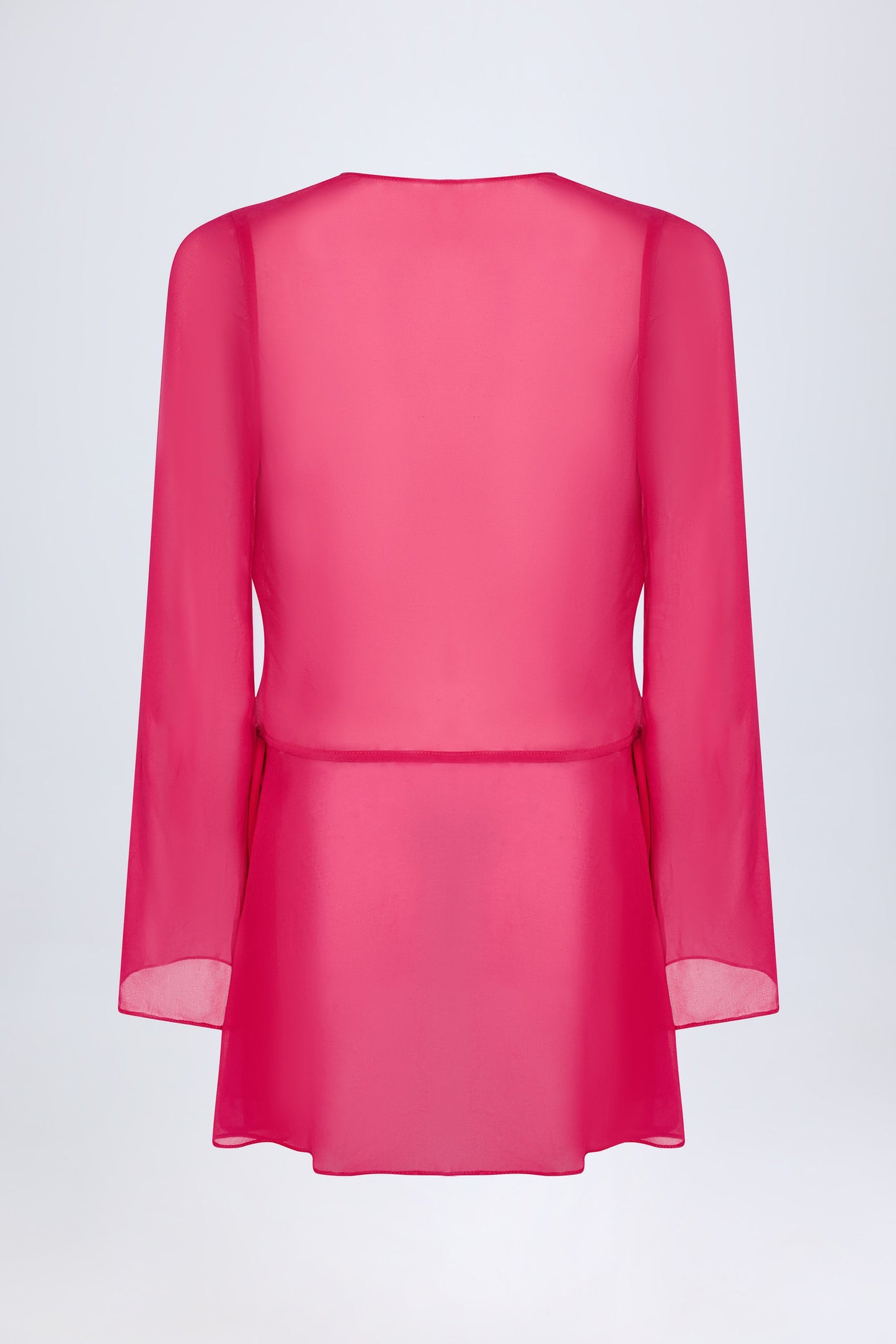 Cowl-Neck Mini Dress in Fuchsia
