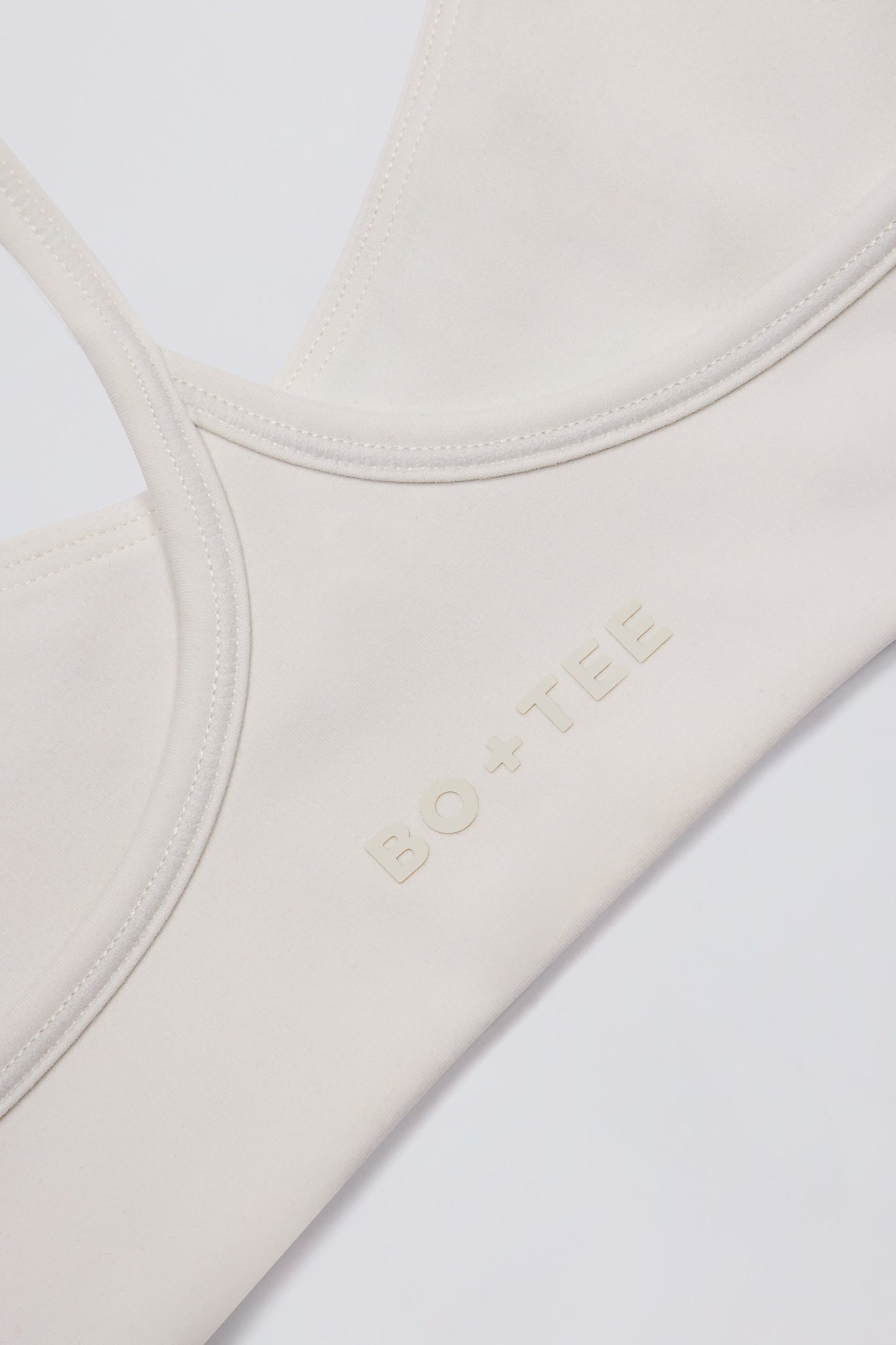 Soft Active Racerback Sports Bra in Cream