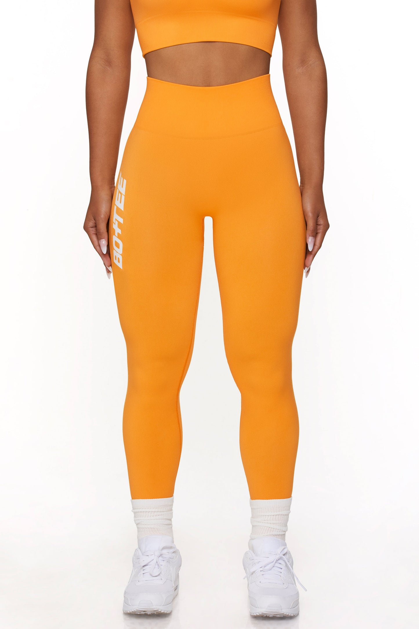 Petite Full Length Seamless Leggings in Orange