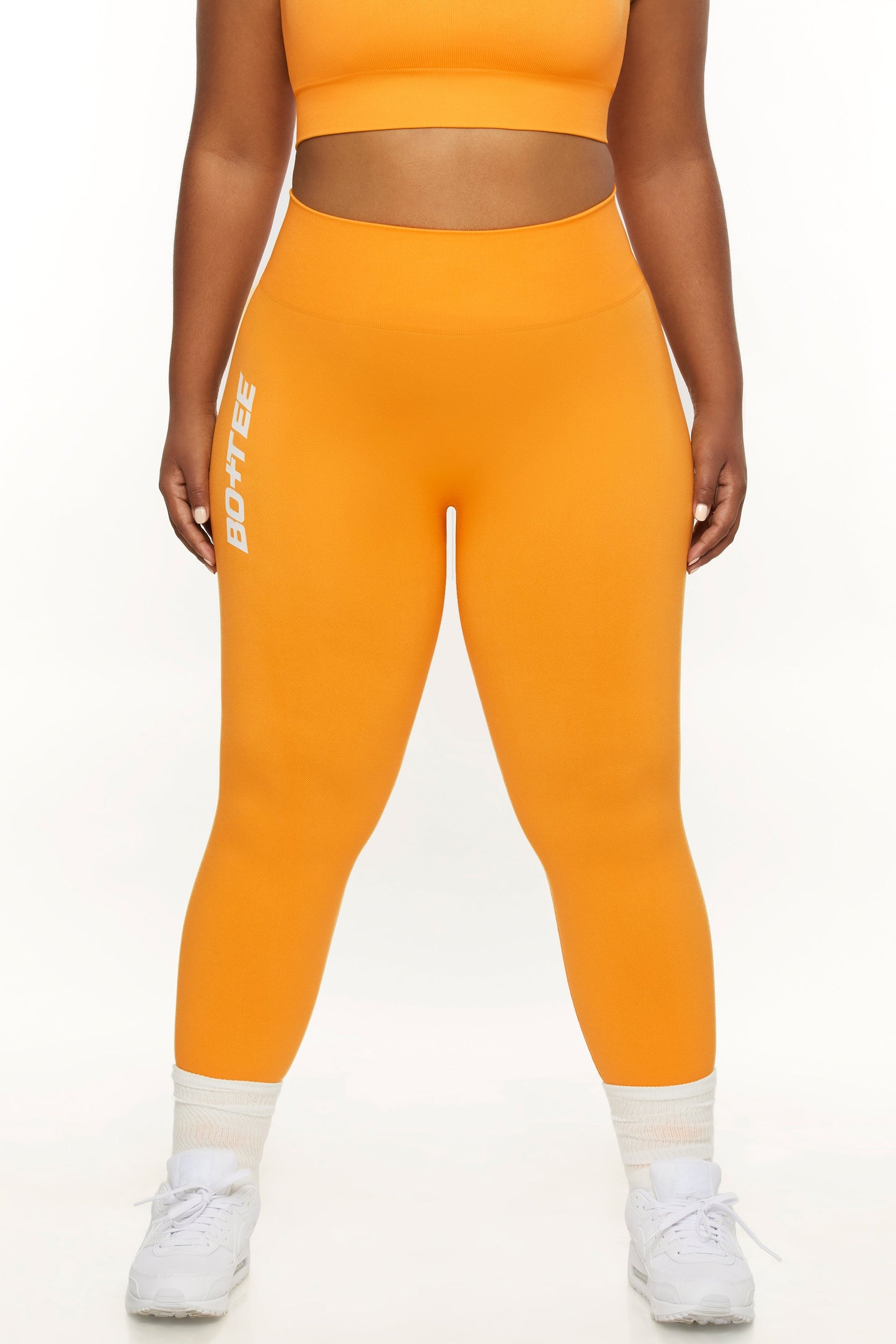 Petite Full Length Seamless Leggings in Orange