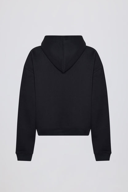 Appliqué Oversized Hoodie in Black