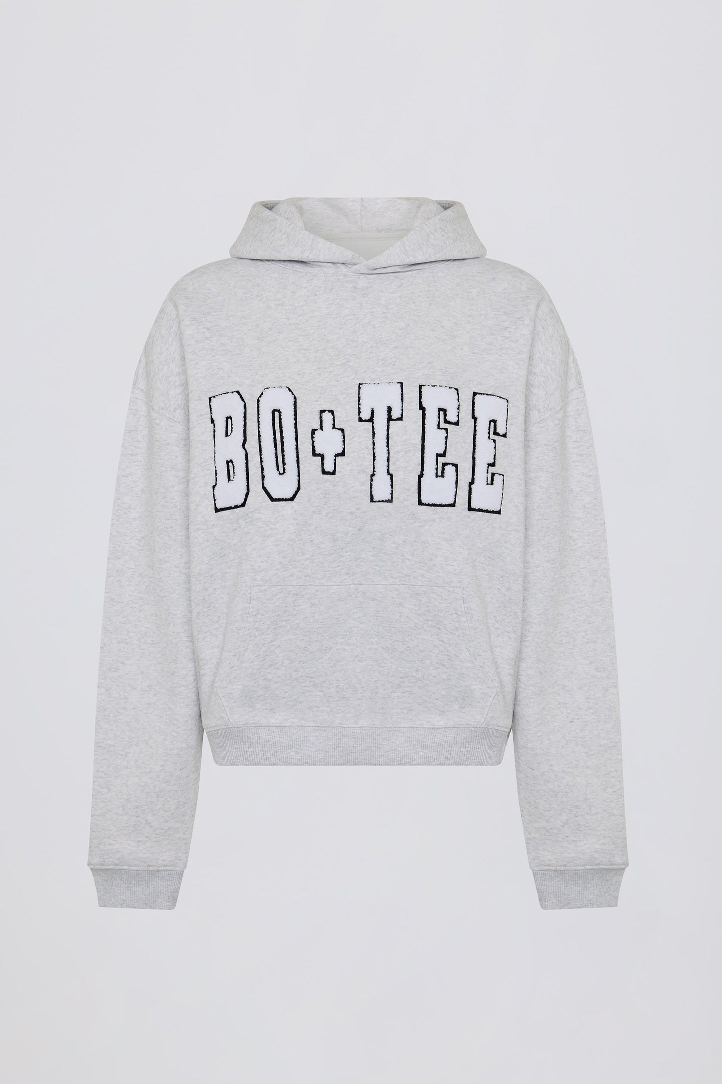 Appliqué Oversized Hoodie in Heather Grey