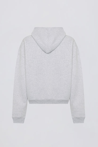 Appliqué Oversized Hoodie in Heather Grey