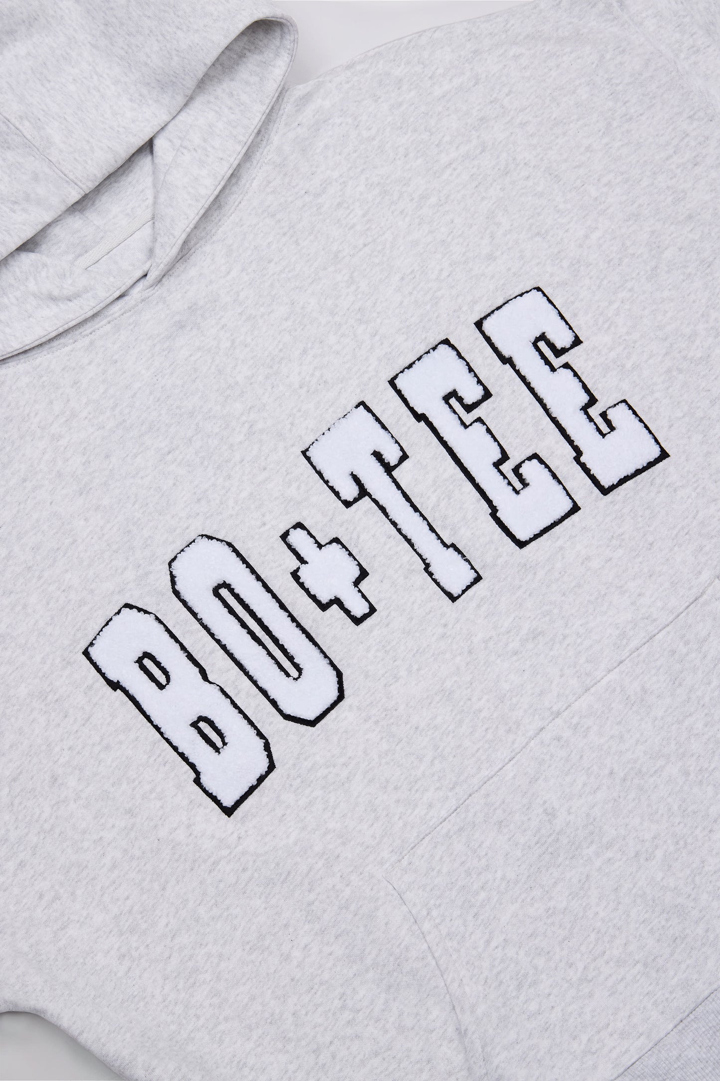 Appliqué Oversized Hoodie in Heather Grey