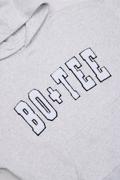Appliqué Oversized Hoodie in Heather Grey