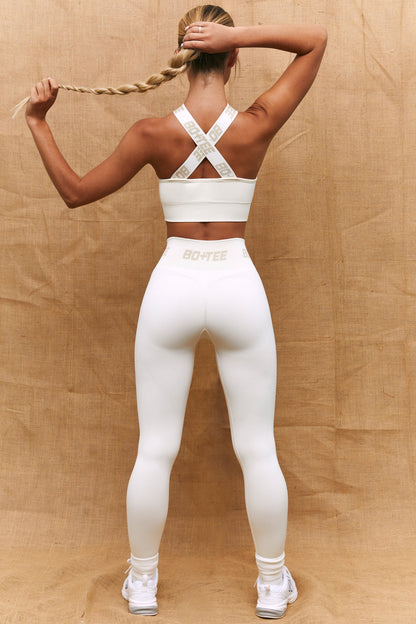 Tempo Petite Full Length Seamless Contour Leggings in Ivory
