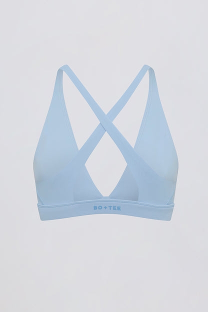 Soft Active Cross-Back Sports Bra in Sky