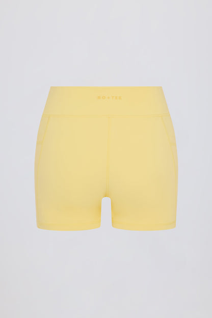 Soft Active Crossover Pocket Shorts in Lemon